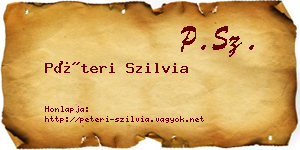 Péteri Szilvia névjegykártya
