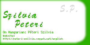 szilvia peteri business card